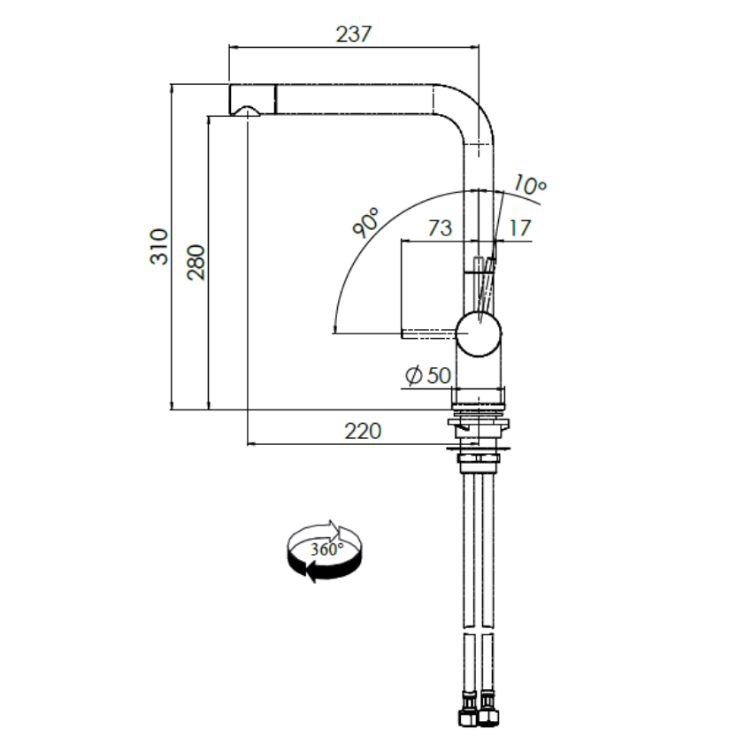 Grifo cocina KROMA PVD - Imagen 2