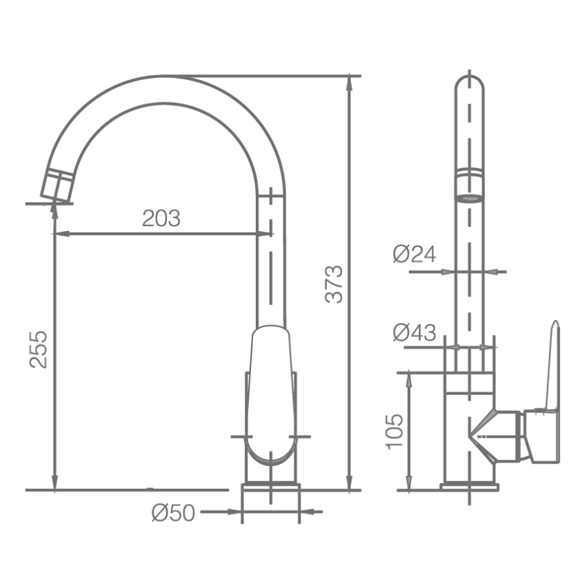Grifo de Cocina Monomando BÉLGICA - Imagen 2