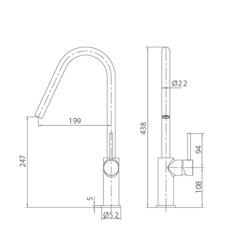 Grifo cocina KENIA PVD - Imagen 2